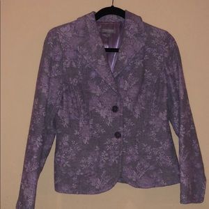 Lavender floral Ann Taylor blazer